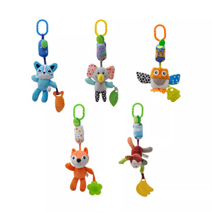 New Baby Wind Chime Teether Bed Trailer Hanging Animal Copper Bell Cartoon Teether Pendant Cpc Ce En