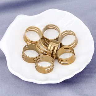 diy jewelry accessories copper ring open ring closed auxiliary tool handmade beaded thimble ring