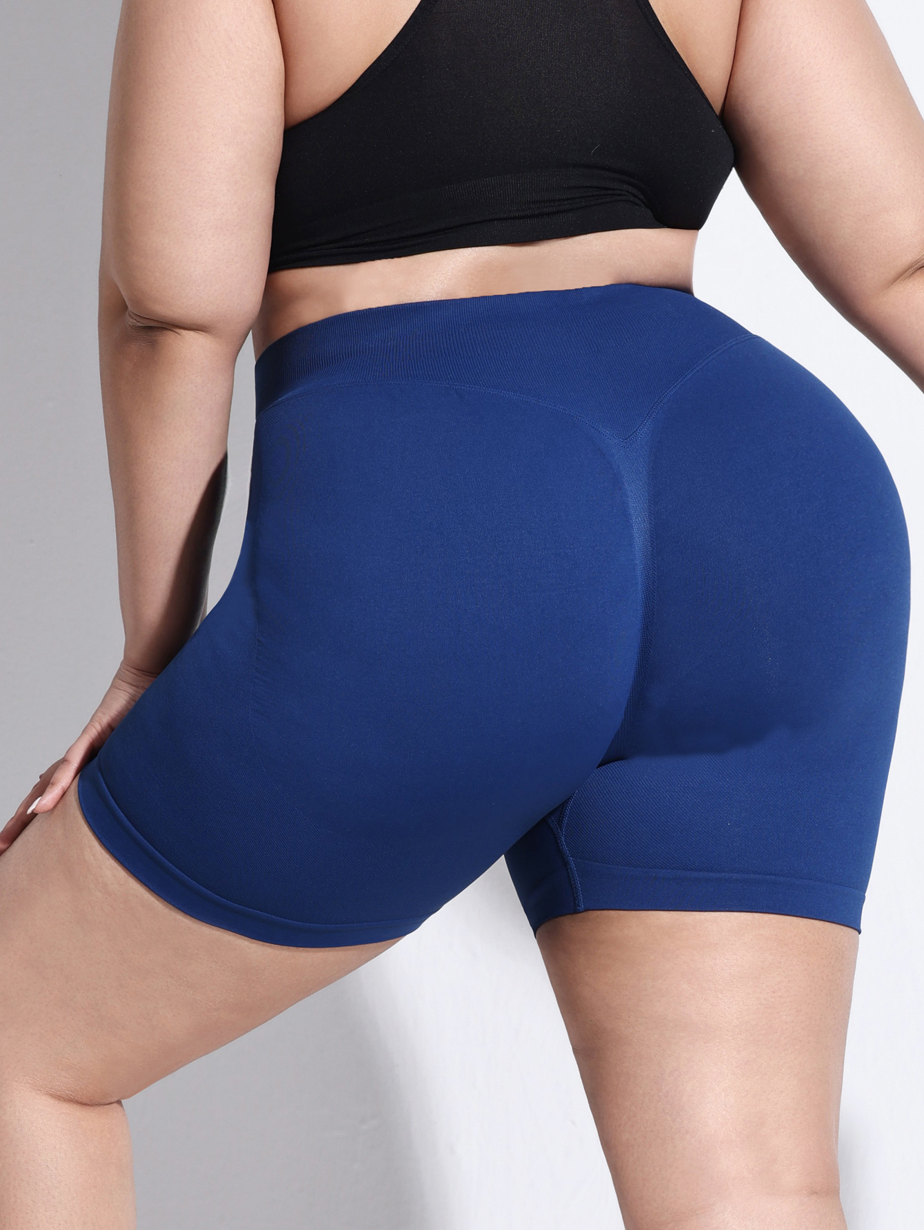 Nuevos pantalones cortos de cintura de tamaño grande sin costuras deportivos de miel de mel, mujeres que corren para adelgazar, pantalones de acondicionamiento físico