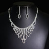 Accessory for bride, necklace and earrings, long set with tassels, elegant wedding dress, accessories, light luxury style