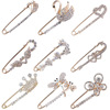 Protective underware, brooch, pin, brace from pearl, clothing, decorations lapel pin, accessory, clips included, wholesale