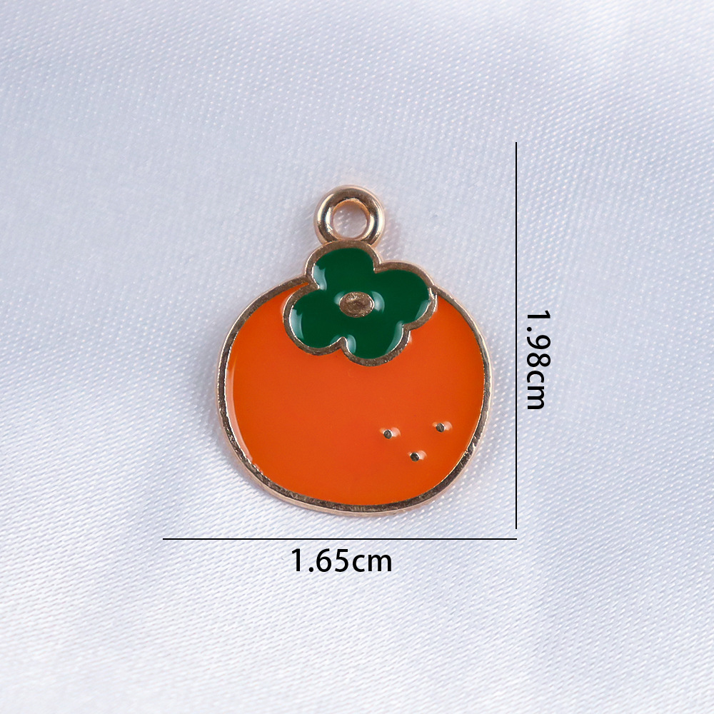 Colgante de frutas de aleación con gota de aceite, DIY pulseras y pendientes