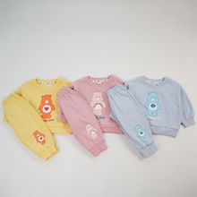 小童秋季衣服两件套韩国童装2024新品男女宝宝a类可爱卫衣套装