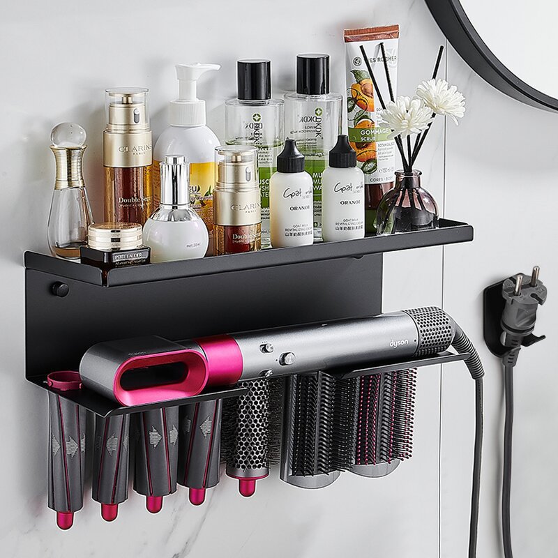 Dyson hair rod wall -mounted wind tube storage hanging shelf free…