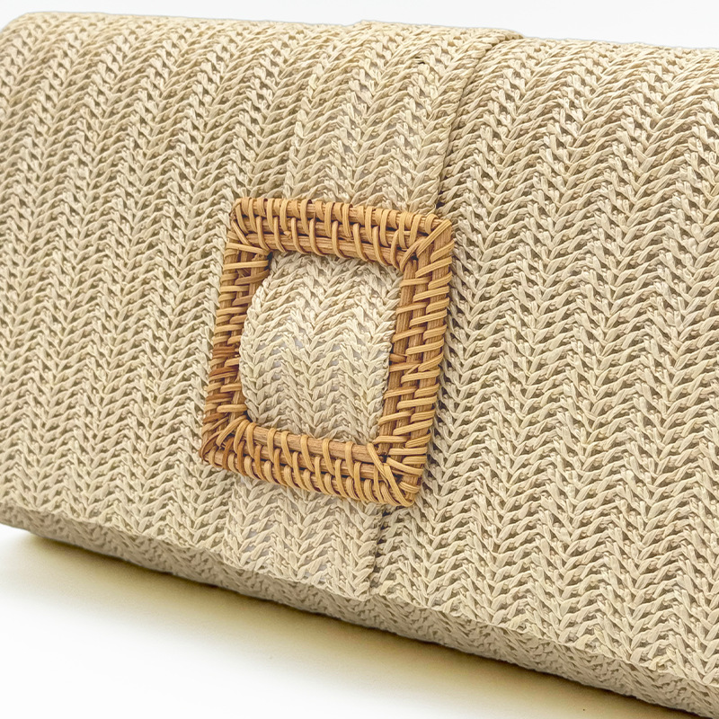 PVC Color Sólido Tejido Cuadrado Bolsos De Noche display picture 20