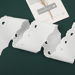 Heart-shaped hollow water-soluble lace embroidered barcode cotton lace Lolita lace accessories factory