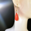 Fashionable coral retro earrings for bride, European style