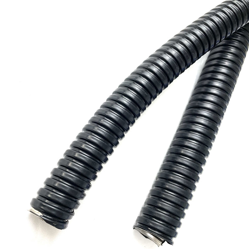 304 alambre acero inoxidable manguera revestida de plástico cable de fibra óptica manguera retardante de llama tubo corrugado tubo de piel de serpiente