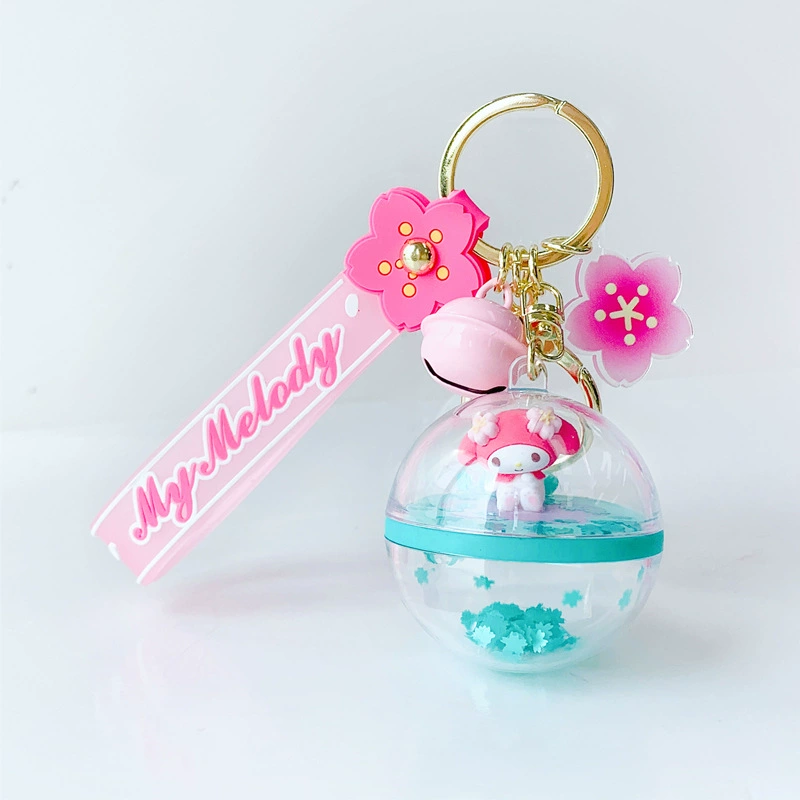 Sanrio, оригинальный мультяшный брелок, для автомобильных ключей, подвеска, аксессуар, высококачественный стиль
