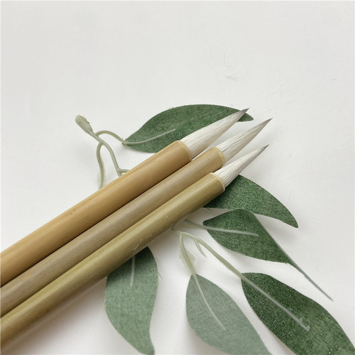 Beginner plus key large, medium and small Baiyun calligraphy brush, student calligraphy training class bamboo pole Baiyun calligraphy brush wholesale