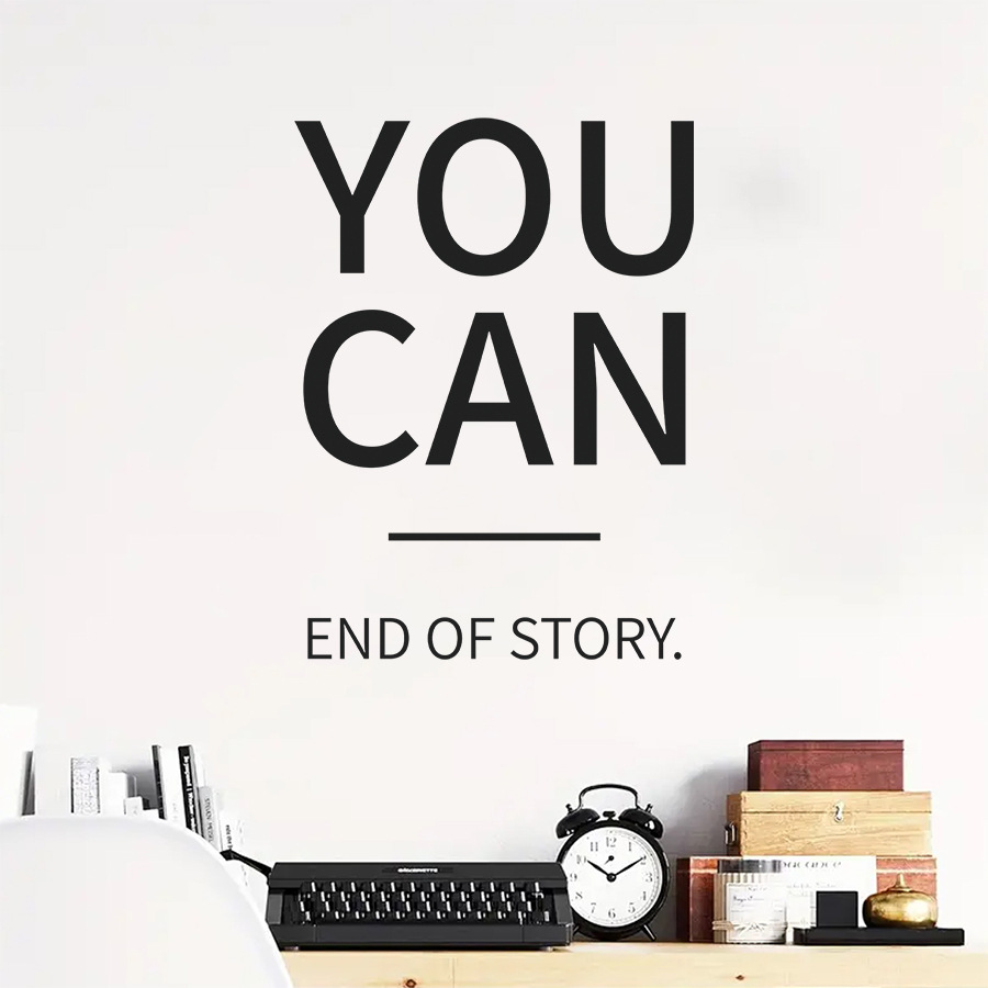 Inspirational English Phrases Self-adhesive Wall Stickers Simple Ins Style Room Living Room Background Wall Decoration Stickers ZN3157Q