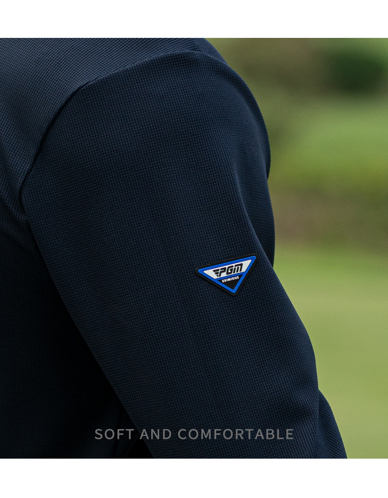 Áo polo golf nam dài tay PGM phối màu tương phản — KUZ167-màu trắng, YF630-Màu đen, YF630-màu cam, KUZ167-màu xanh hải quân chi tiết 15