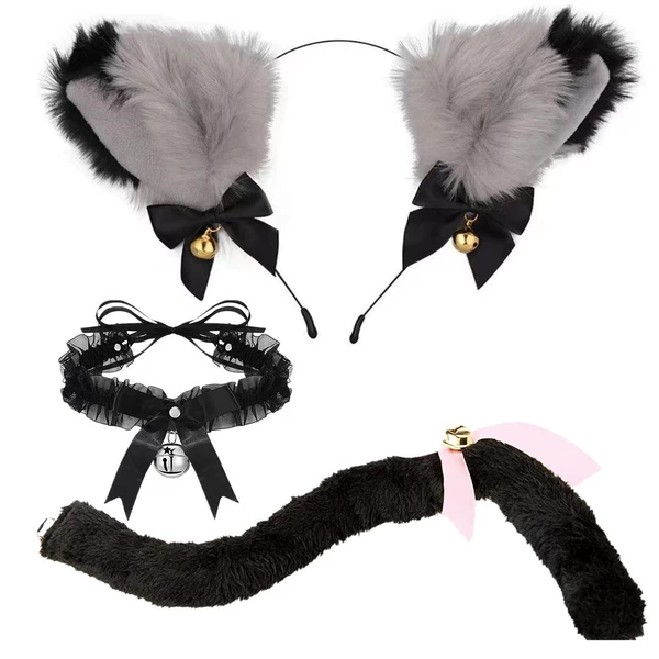 3# gray black + black collar + black tail