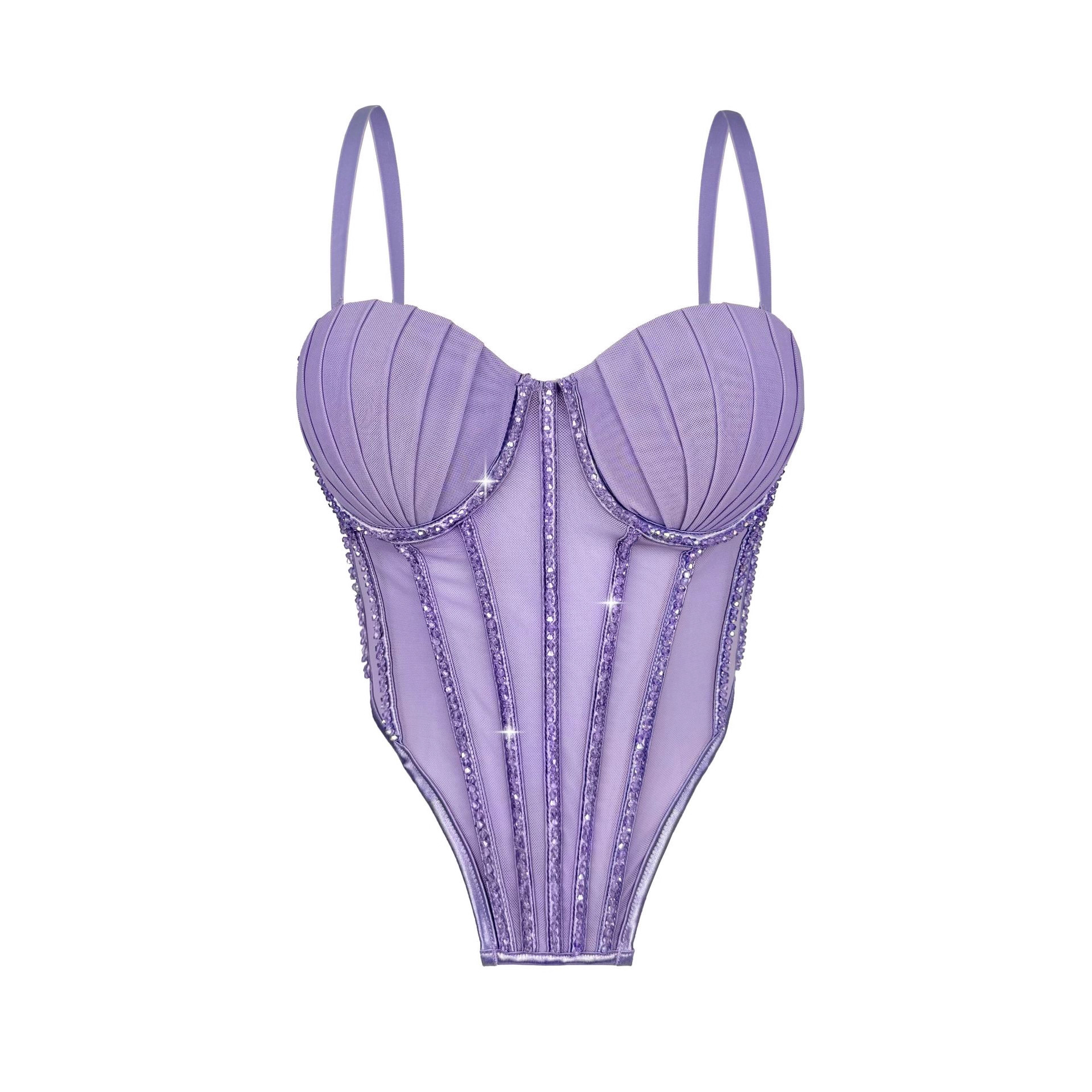 European And American Hot-Selling Sexy Mesh Camisole With Chest Pads, Weable Outside, Shiny Diamond Fishbone Shaping_voghion.com