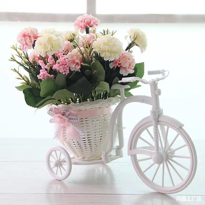 Cesta Decorativa en Forma de Triciclo de Plástico PP para Arreglos Florales