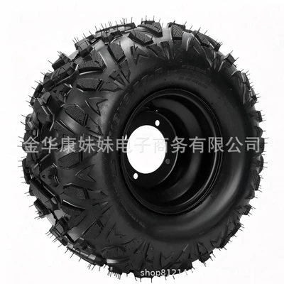 18/9.50-8 Thickened anti-puncture tire 8inch 4-hole rim all-terrain vehicle lawn (Motorcycle wheel hub) - a