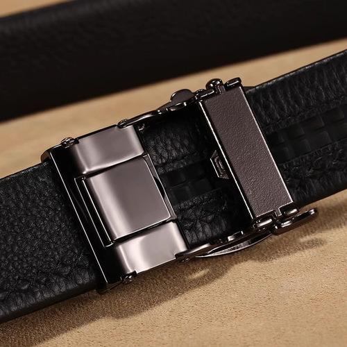 Cross-border agency Manbang men's belt classic automatic buckle dial buckle head layer fall pattern crocodile pattern belt body pants belt 