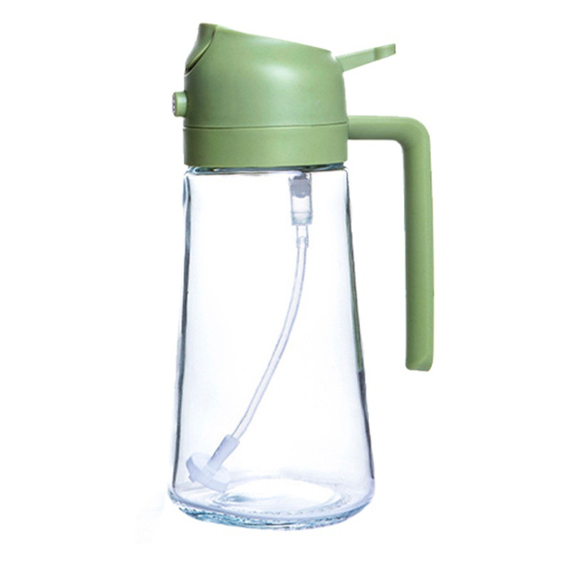 Nuevo estilo japonés de doble propósito de vidrio a prueba de fugas olla de aceite de hogar de gran capacidad barbacoa freidora de aire botella de spray de aceite