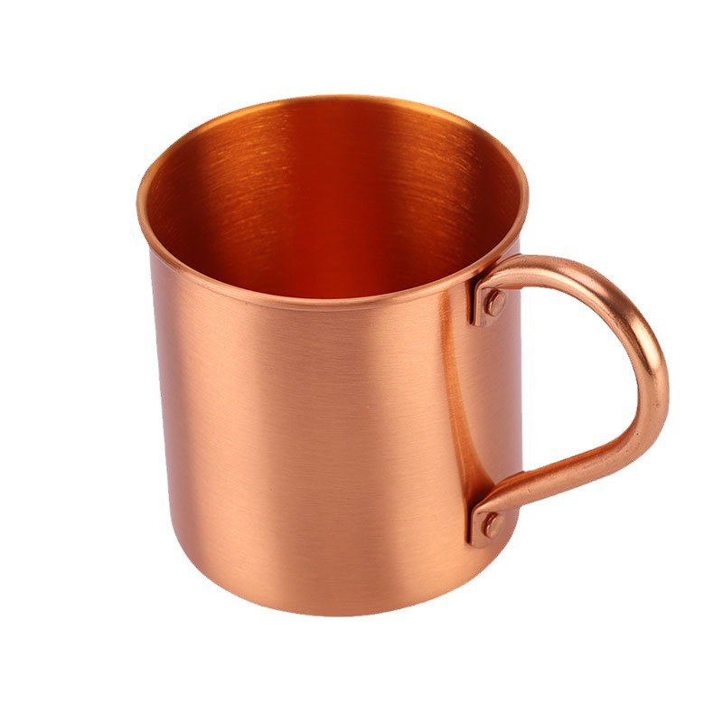 En stock transfronterizo taza de cobre puro europeo y americano taza de mula de Moscú mango directo fábrica de vidrio al por mayor cliente Copa de cobre rojo