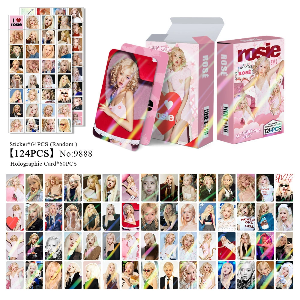 New Model Exclusively for Foreign Trade: 124 Holographic Cards, Total Chain Gidle Str Bptwice Celebrity Merchandise Lomo Small Cards