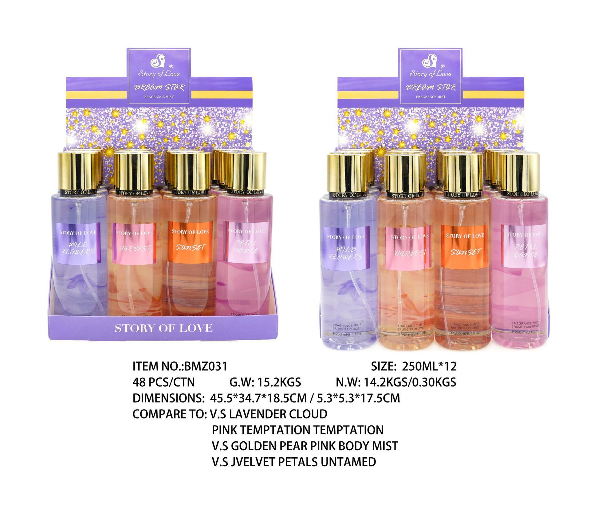 Perfume para mujeres 250ml spray corporal comercio exterior sudeste asiático sudamericano fragrancia para hombres estand paquete de muestra especial image 36