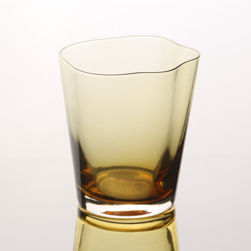 Estilo japonés pétalo taza de jugo taza de leche taza de vidrio Internet celebridad taza creativa taza de té taza de beber taza