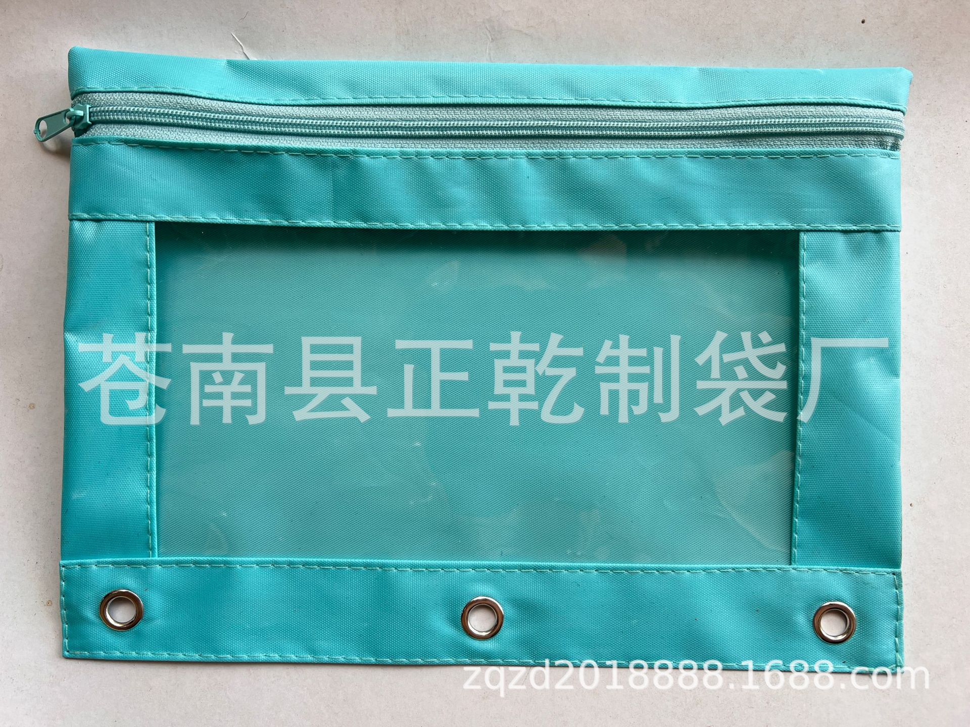 淡湖蓝三孔笔袋000