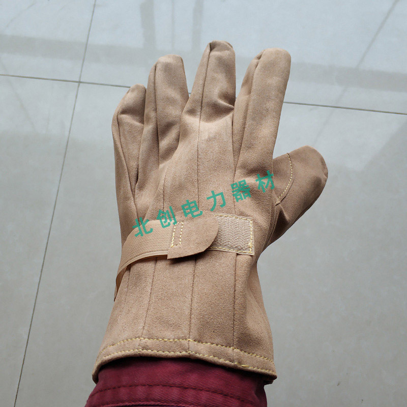 羊皮手套防穿刺绝缘保护手套电力作业皮质手套