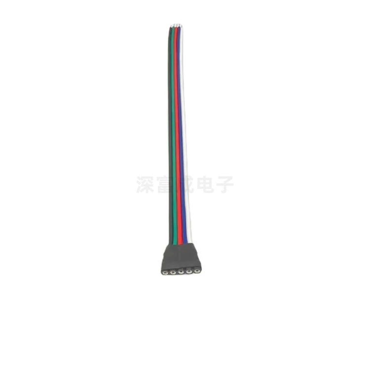 Световая LED-панель соединительный провод 5P выводной одинарной головки провод 5P ряда игольчатая линия RGBW лента лампы соединительная провод теплоотводящая трубопровод