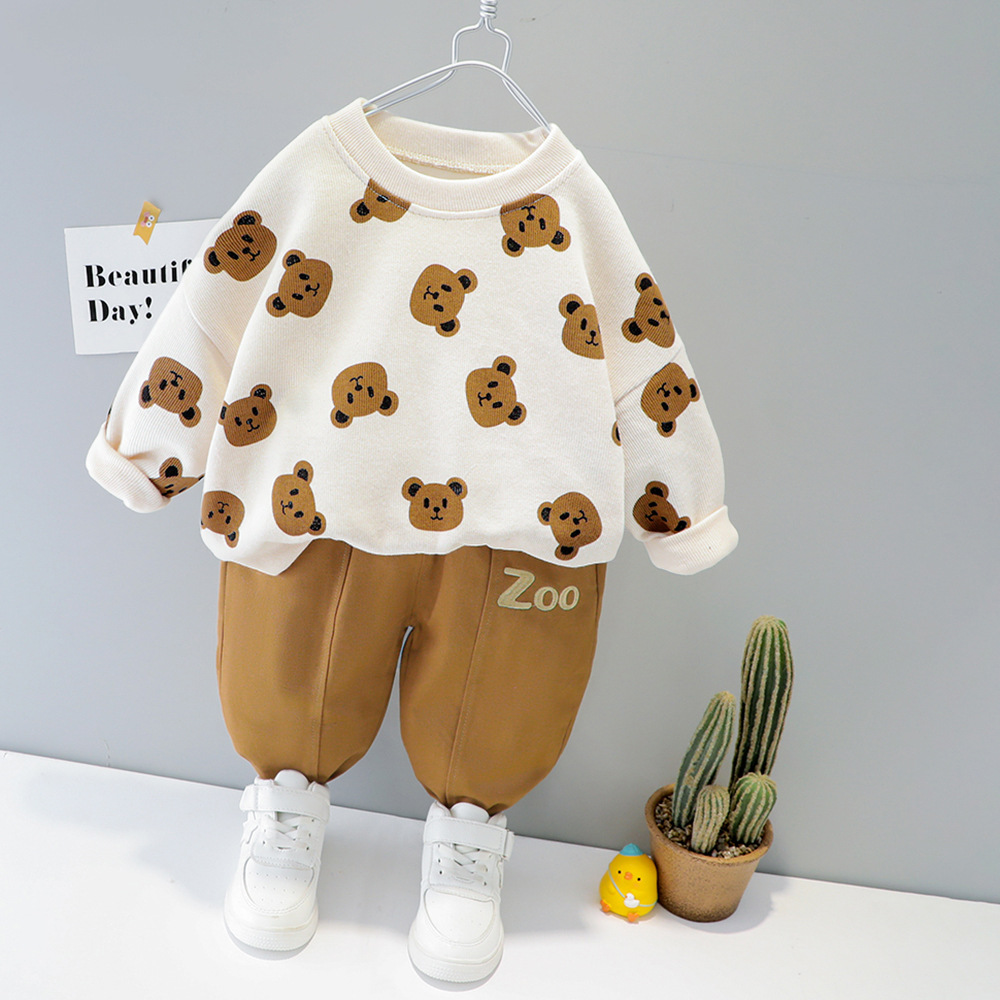 Casual Rabbit Letter Duck Cotton Boys Clothing Sets display picture 1