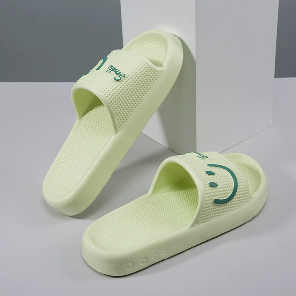 Smiley women's green slippers