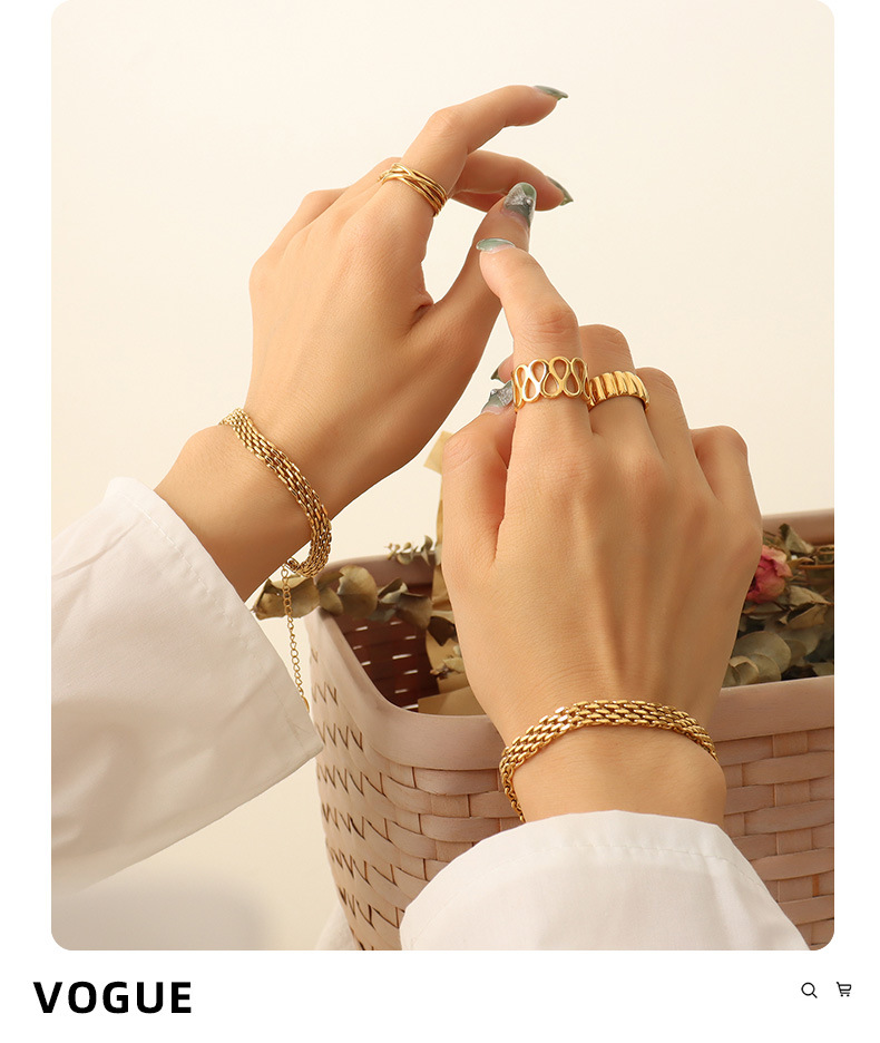 Retro Geometric Titanium Steel Plating Bracelets