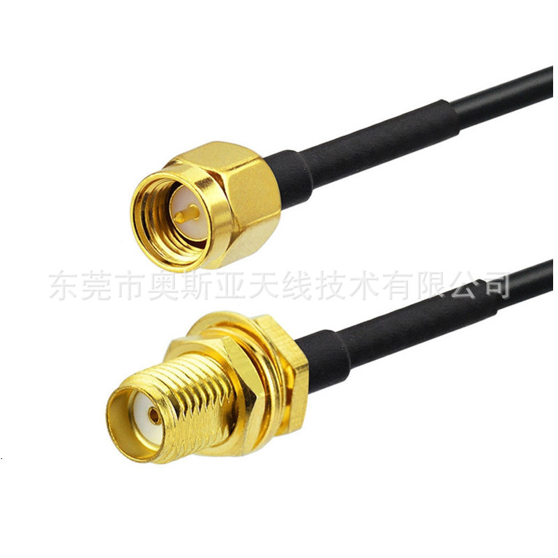 WIFI天线延长线SMA母头转接SMA公头4G天线馈线转接线SMA-SMARG174