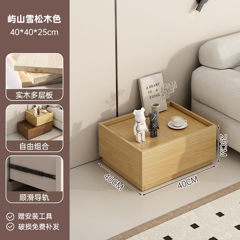 Mesa de cabecera simple moderna casera armario de almacenamiento de dormitorio al lado de la cama gabinete de almacenamiento 2025 explosión combinación creativa gabinete bajo