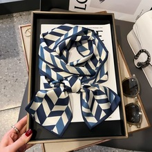 丝巾小长条女春秋夏高级感搭配衬衫西装窄发带飘带腰带方巾绑包包