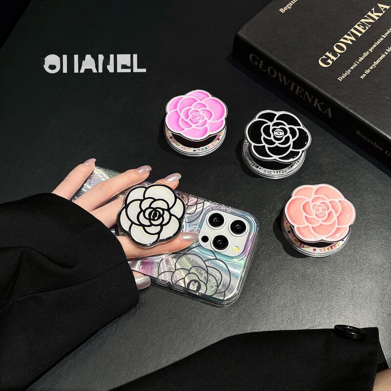 Fashion Light Luxury Creative Camellia Magnetic Airbag Mobile Phone Bracket Suitable for MagSafe Retractable Desktop Support