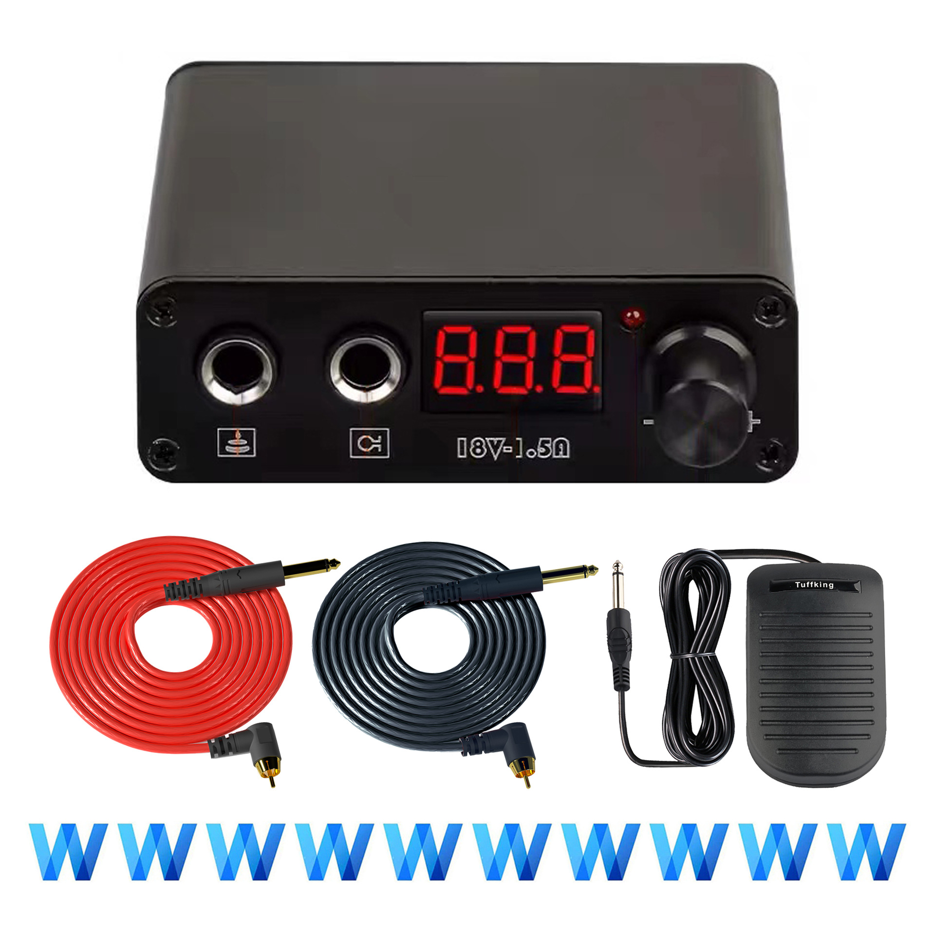 Transfronterizos tatuajes mini alimentación LCD pantalla de alimentación ED-1.5A alta calidad tatuajes bordados alimentación