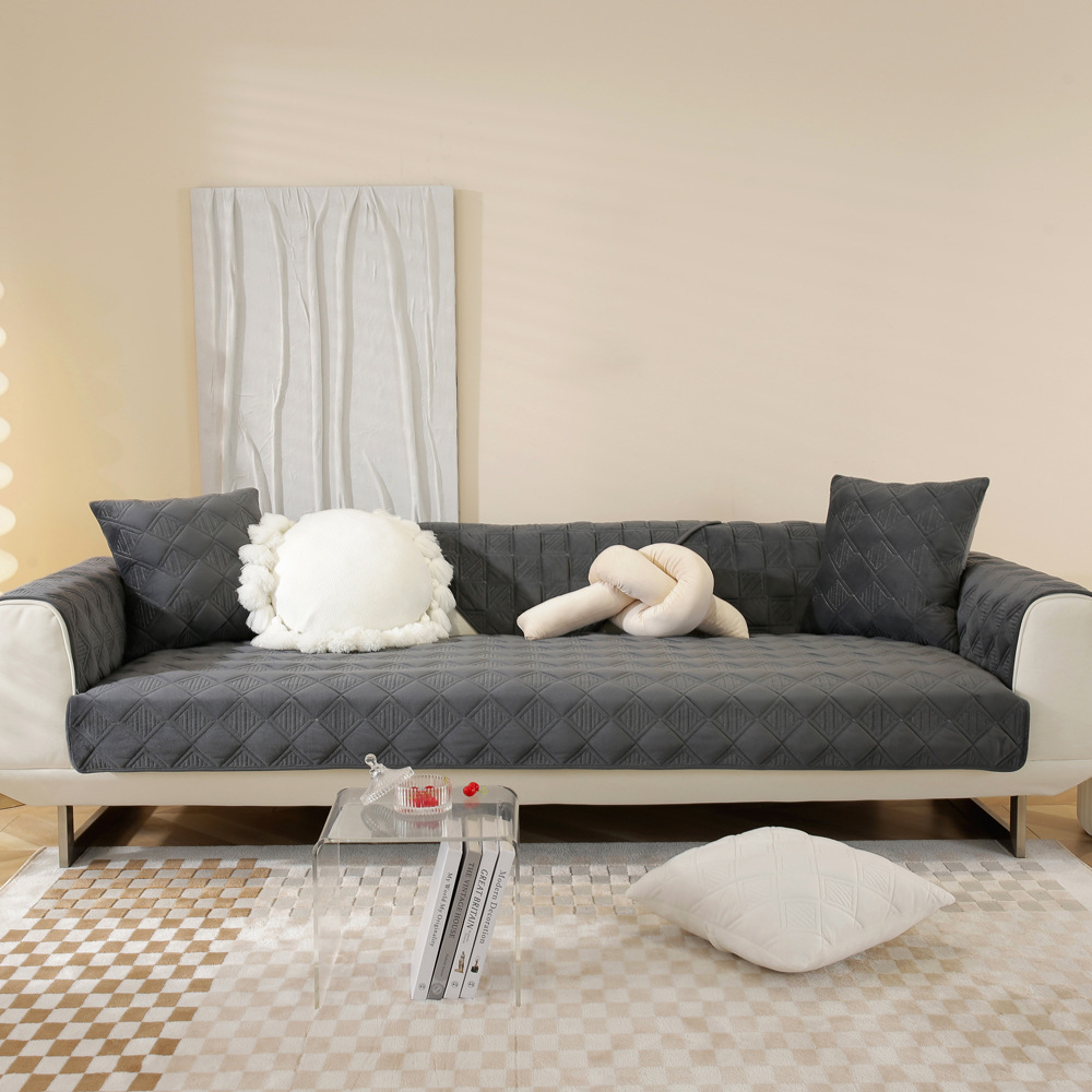 Cojín del sofá cuatro estaciones universal 2023 nuevo moderno simple toalla trasera antideslizante cubierta de tela cojín cubierta del sofá del diamante