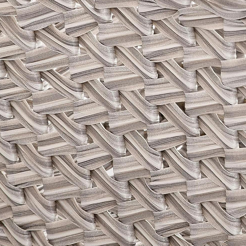 Caja de almacenamiento de ropa de tejido de caña de madera de estilo nórdico, cesta de almacenamiento de caña de tejido de caña, frutas, bocadillos, juguetes, artículos