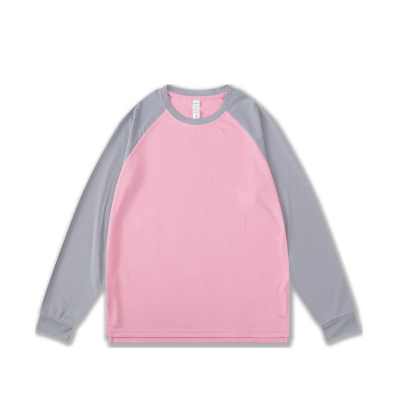 Calentamiento americano uniformes de baloncesto de color sólido cuello redondo deportivo camiseta de manga larga larga suelta secado rápido entrenamiento de sudor para hombres y mujeres fitness