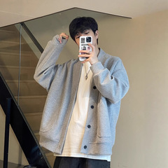 开衫外套男春秋宽松长袖卫衣美式潮牌百搭帅气情侣装穿搭慵懒外衣