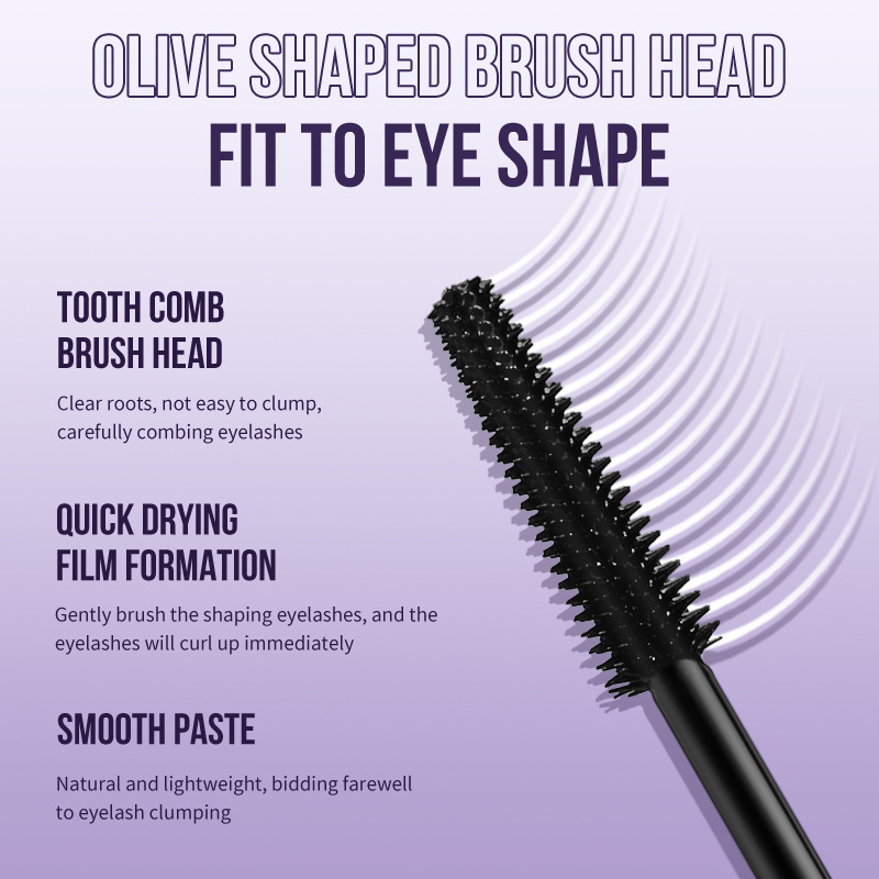 Magic Purple Tubing Mascara, máscara de tubo rojo púrpura, máscara de belleza transfronteriza, maquillaje de belleza de Romeo