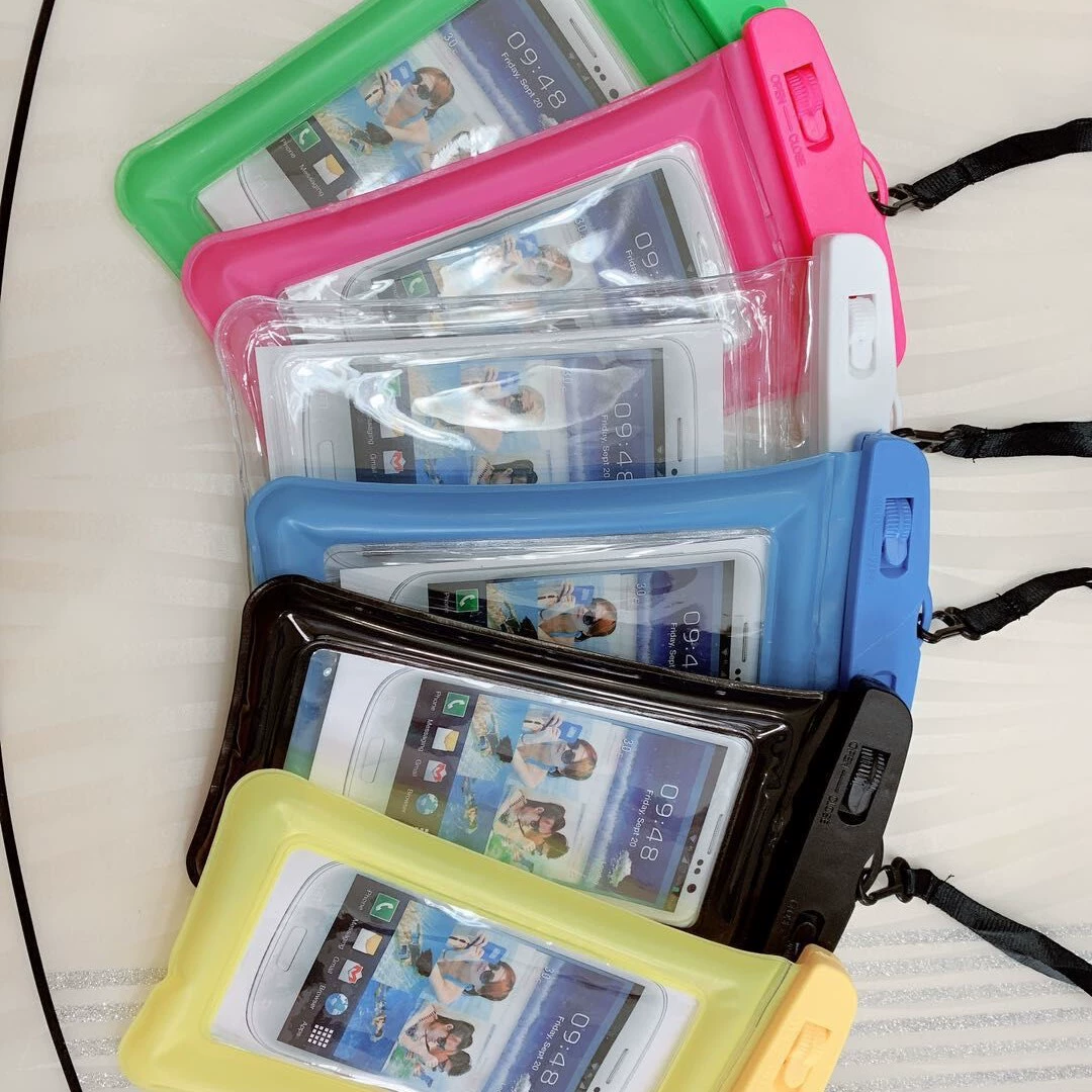 Новая подушка безопасности Плавающая водонепроницаемая сумка для мобильного телефона Прозрачный сенсорный экран Водонепроницаемый Чехол для мобильного телефона Плавание Новая надувная водонепроницаемая сумка для мобильного телефона
