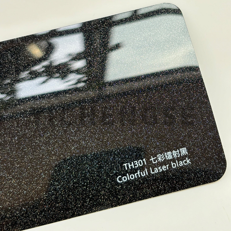 Car paint protective film, Yichengse Paint Protection Film - tpu-car-wrap-rainbow-laser-black-15215-metersroll