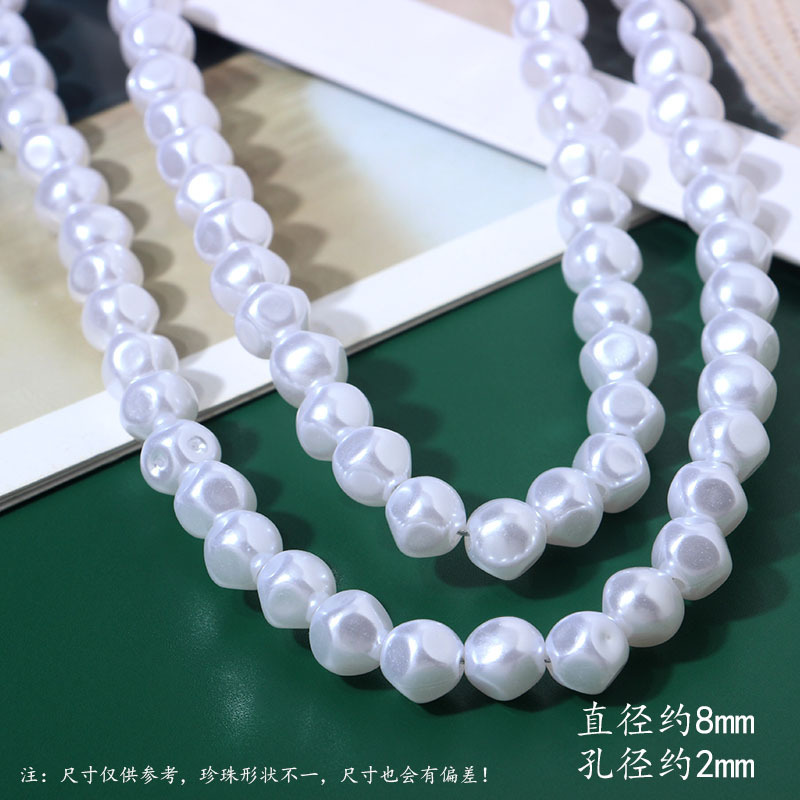 Diy手作りアクセサリーアクセサリーabsプラスチックバロック模造真珠ビーズブレスレットイヤリングイヤリング材料|undefined