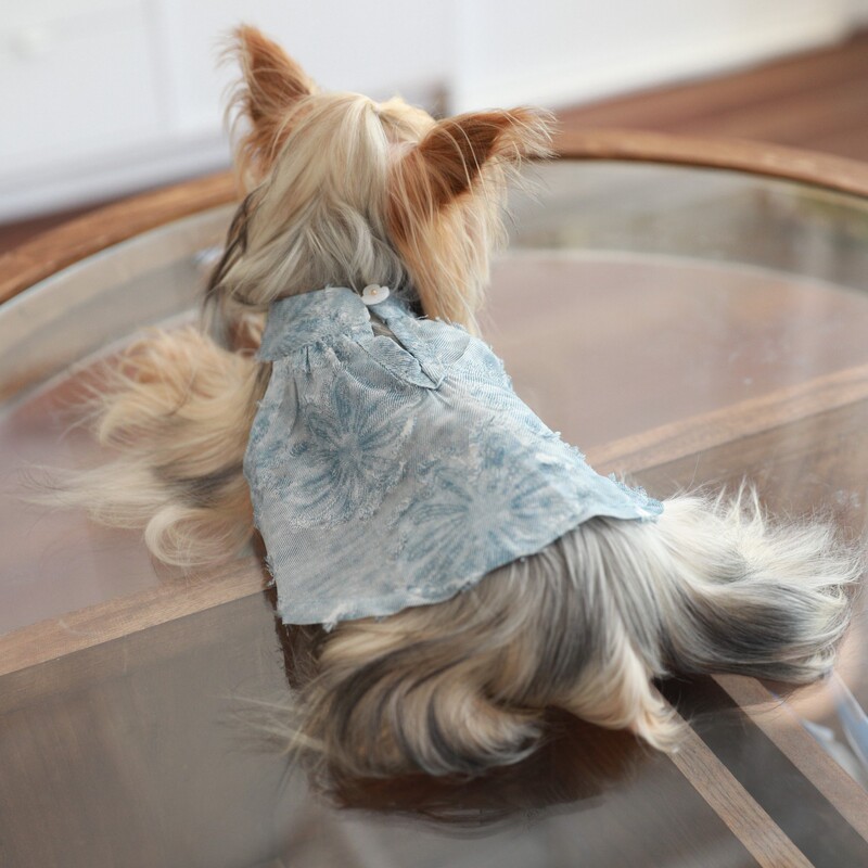 Pet Cotton Soft Summer Dress Cool and Breathable Cat Bichon Frize Yorkshire Maltese Small Size Dogs Clothes