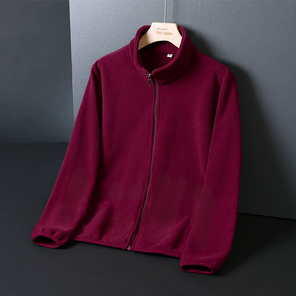 Wine red-men's velvet jacket