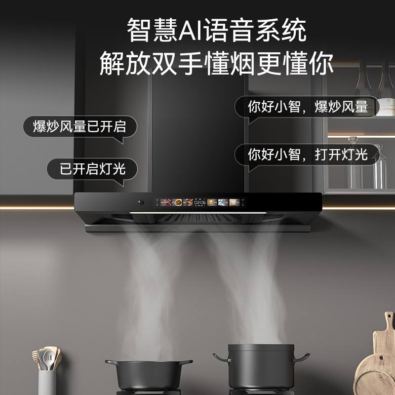Range hood for household kitchen high suction range hood top suction type strong high power silent range hood