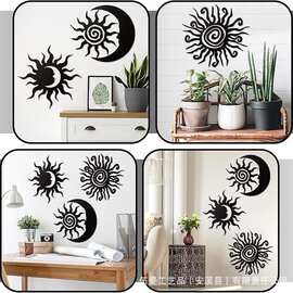 太阳金属墙艺术户外装饰月亮户外装饰悬挂家庭花园露台客厅厨房卧
