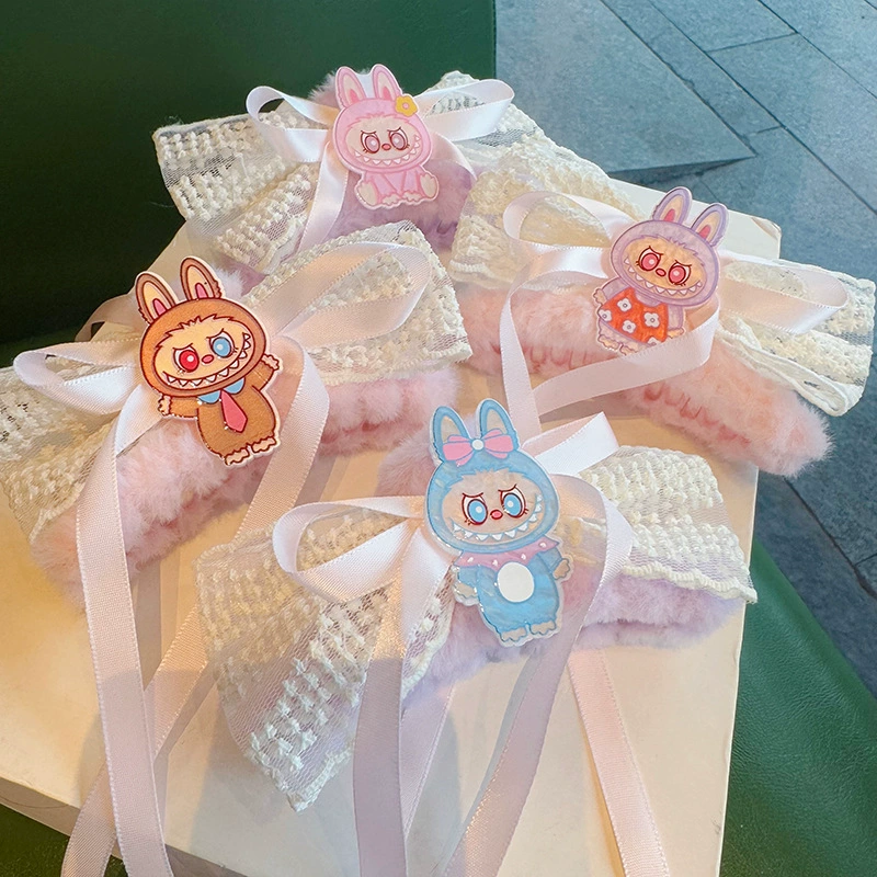 Children's hairgrip with bow, funny cute shark, hair accessory